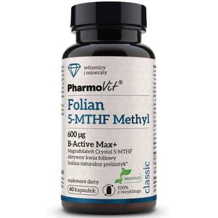 Folato 5-MTHF Metilfolato 600 µg 60 capsule piccole Pharmovit Classic