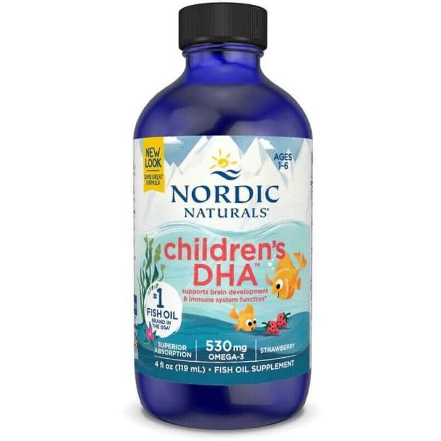 Nordic Naturals DHA voor kinderen 530 mg aardbei 119 ml