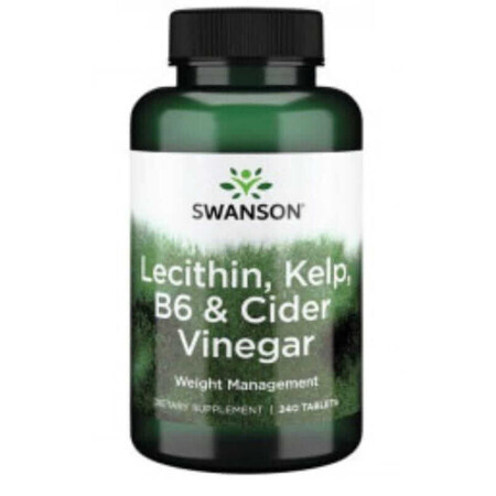 Lecithine, Kelp, B6, appelciderazijn 240 tabletten Swanson