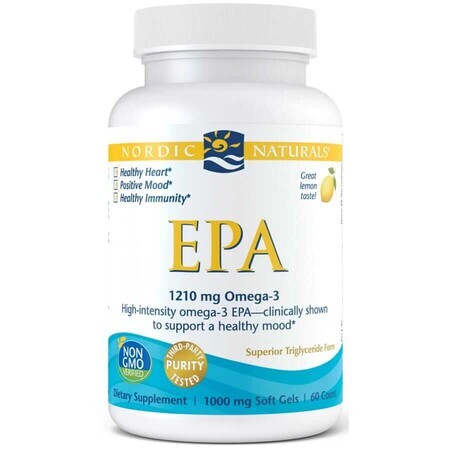 EPA 1210 mg Omega 3 Citroen 60 capsules me Nordic Naturals