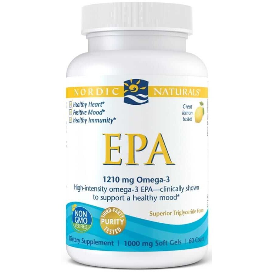 EPA 1210 mg Omega 3 Citroen 60 capsules me Nordic Naturals