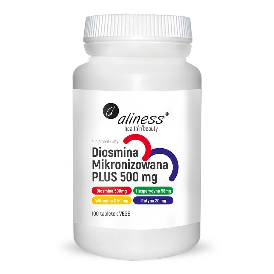 Diosmin micronizat PLUS 500 mg (100 tablete) Aliness