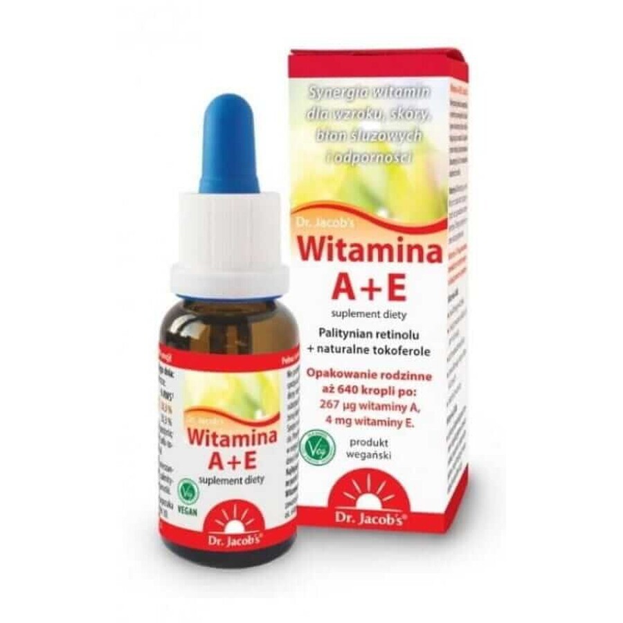 Vitamine A+E (natuurlijke tocoferolen) 20ml Dr Jacobs