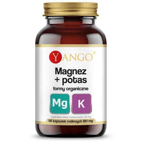 Magnesium + Kalium organische Formen 90 Kapseln Yango