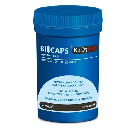 Bicaps K2 D3 Max 60 capsules Vormen
