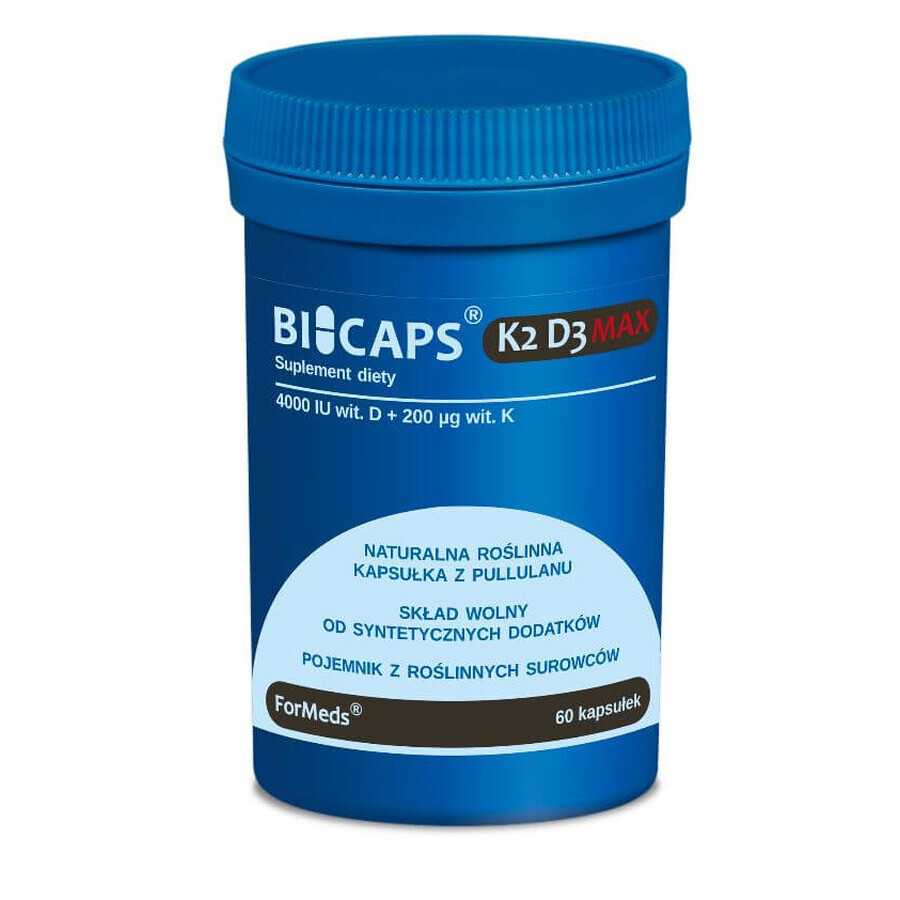 Bicaps K2 D3 Max 60 capsules Vormen