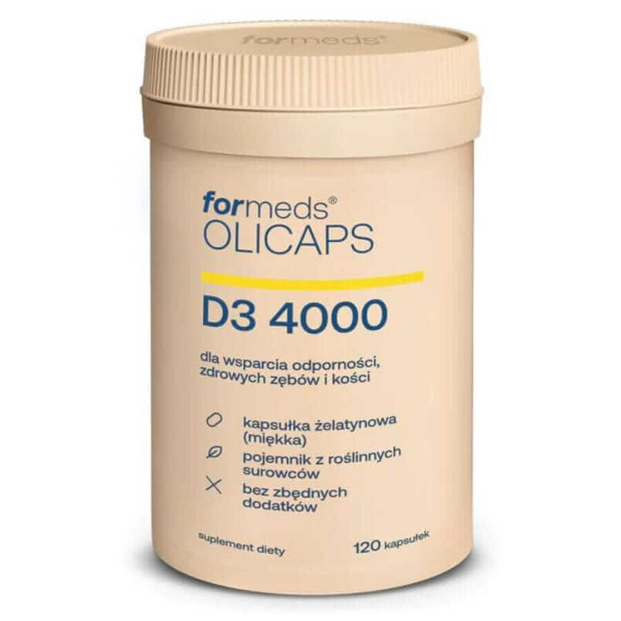 Olicaps D3 4000 (120 capsules) in MCT Formeds oil