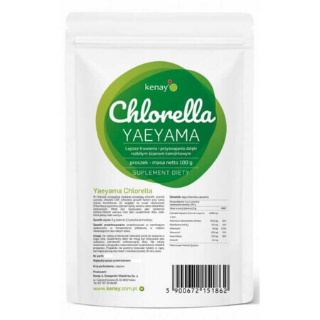 Chlorella Yaeyama pareti cellulari rotte (100 g) Kenay