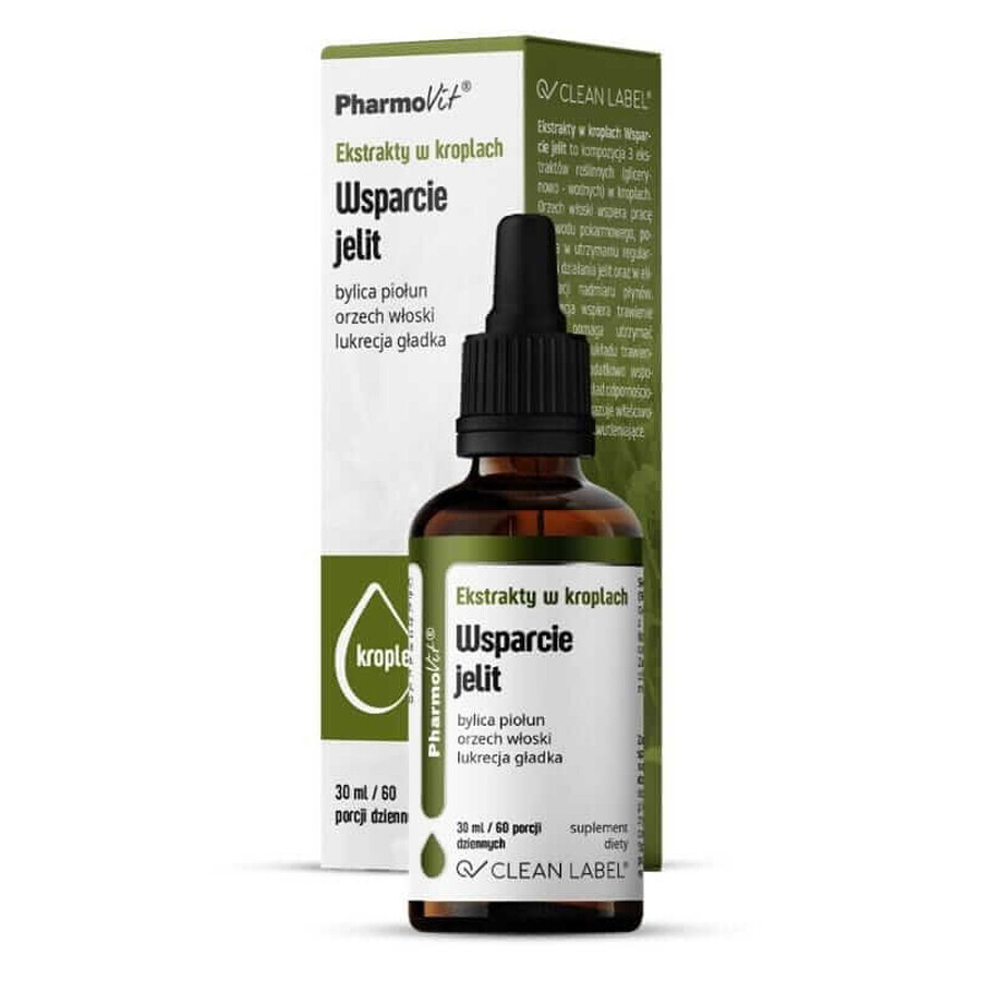 Extracte în picături Gut support 30 ml Pharmovit Clean Label