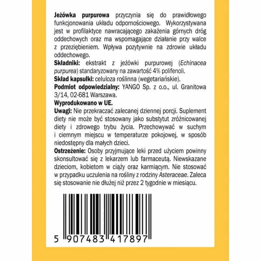 Estratto di echinacea 350 mg, fiore viola 60 caps YANGO