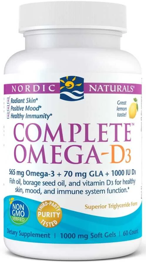 Compleet Omega-D3 565mg Citroen 60 capsules Nordic Naturals