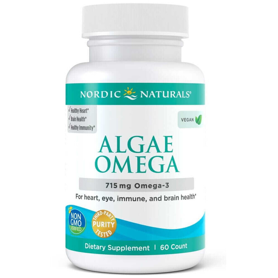 Vegan Omega 3 from algae 60 capsules Nordic Naturals