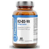 K2 + D3 4000 IE Vit Softgel Actief 60 caps Pharmovit Clean Label