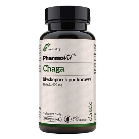 Chaga 4:1 - 90 Kapseln (Spinndrüse subkortikal) Pharmovit Classic