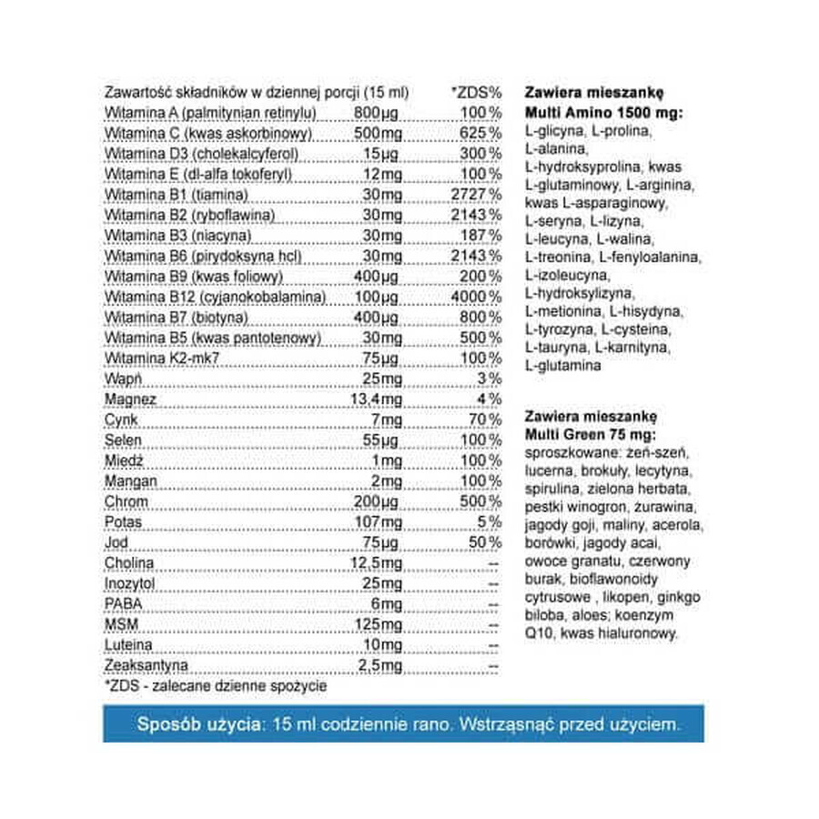 Multivitaminico liquido per uomo - 500 ml - Yango