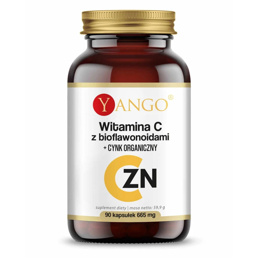 Vitamine C met bioflavonoïden + organisch zink 90 capsules, Yango