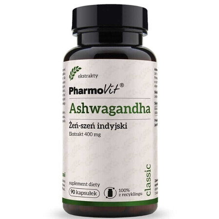 Indiase ashwagandha ginseng 400 mg (90 capsules) Pharmovit Classic