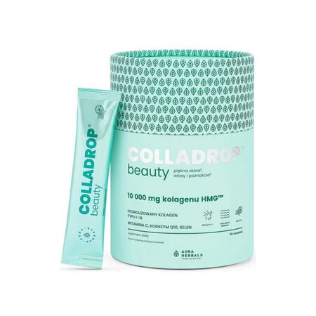 Colladrop Beauty 10000 mg di collagene marino HMG mojito 30 bustine Aura Herbals