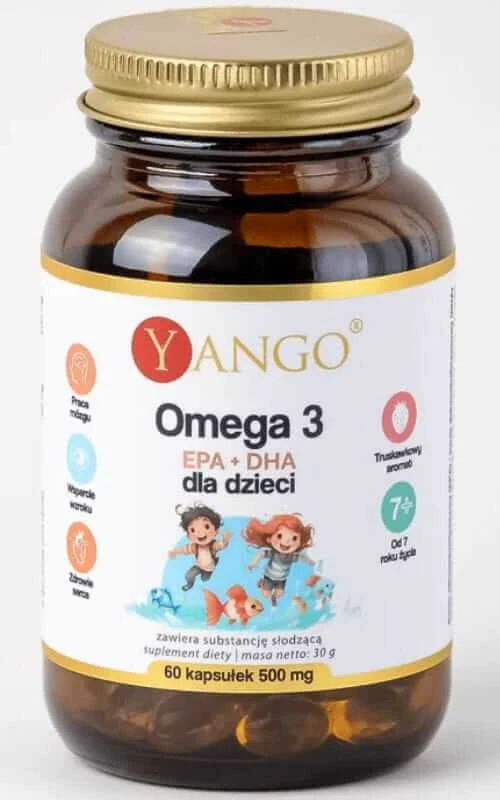Omega 3 voor kinderen EPA + DHA, 60 capsules Yango