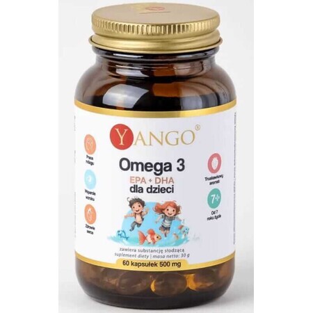 Omega 3 pentru copii EPA + DHA, 60 capsule Yango