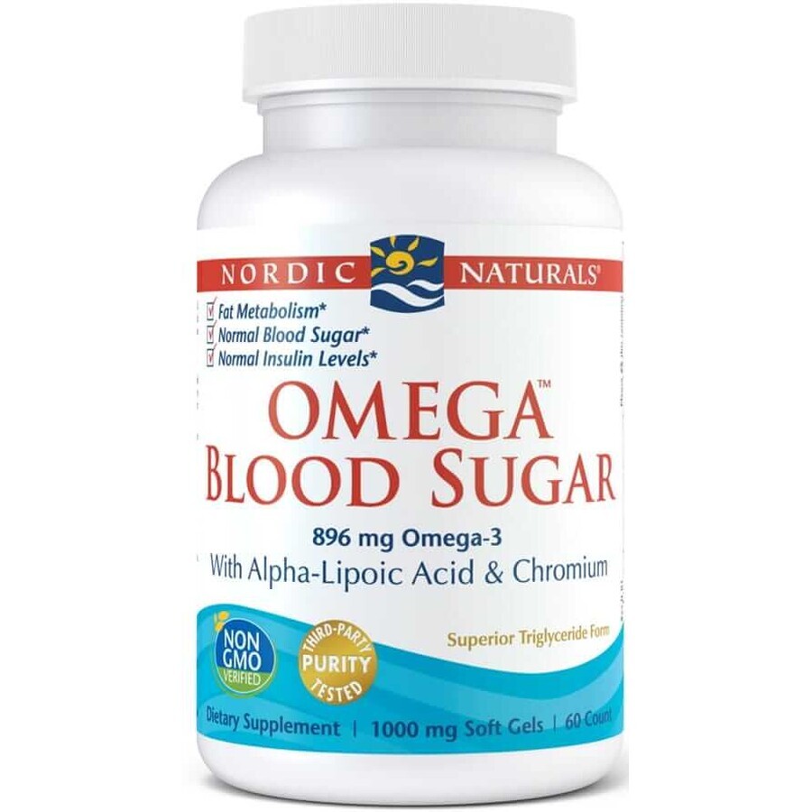 Omega Bloedsuiker ALA Zuur, chroom (60 caps) Nordic Naturals