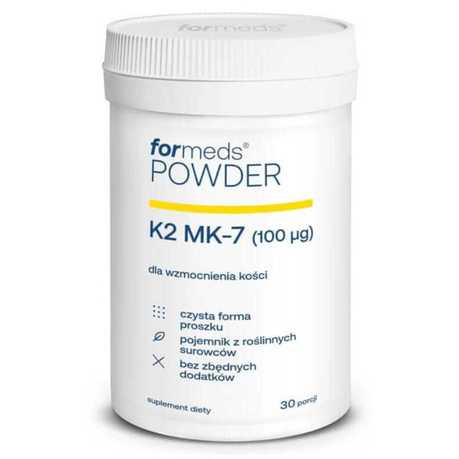 POWDER K2 MK-7 MK-7 100mcg (30 servings) - Vitamin K2 MK7 Formeds