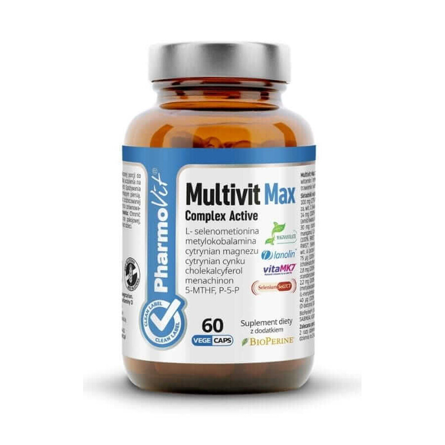 Multivit Max Complex Active 60 capsules Pharmovit Clean Label