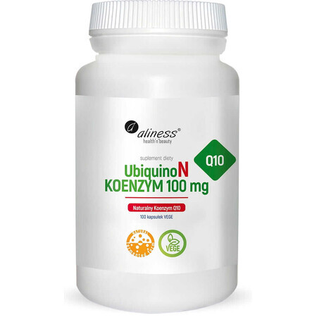 UbiquinoN Natuurlijke KOENZYM Q10 100mg x 100 capsules vegeta Aliness