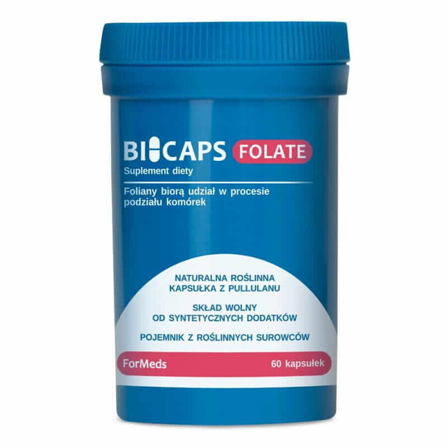 BICAPS FOLATE 500 µg Foliumzuur (60 caps) Vormen