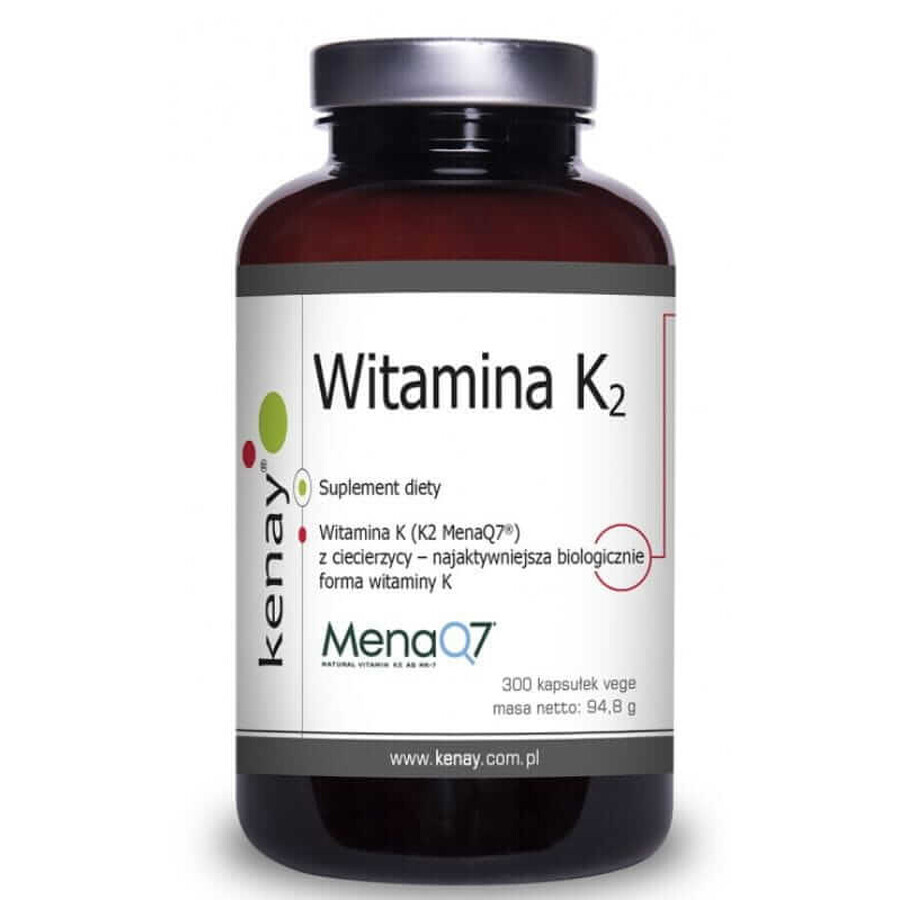 Vitamine K2 Mena Q7 uit kikkererwten 300 caps NattoPharma, Kenay