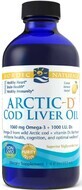 Arctic-D Levertraan Citroen Wilde levertraan 237 ml, Nordic Naturals