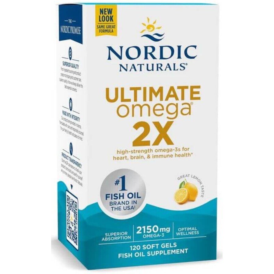 Ultimate Omega 2X, 2150mg citroen - 120 capsules moi Nordic Naturals