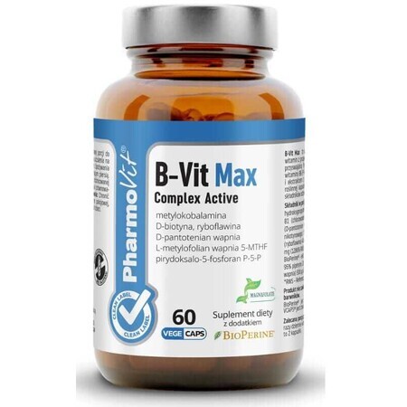 B-Vit Max Complex Actief 60 capsules PharmoVit Clean Label