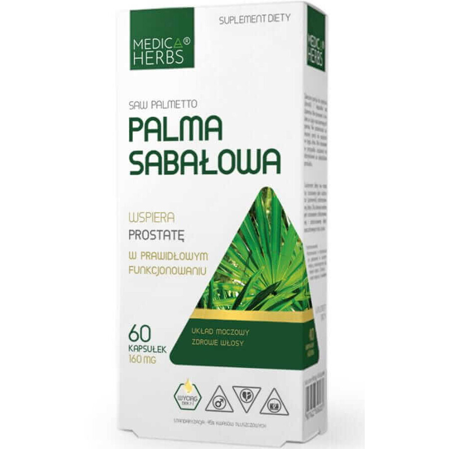 Sabal palm 160mg 60 capsules Medica Herbs