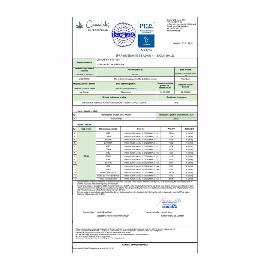 Hemp oil RAW 30% 3000mg 10ml CBDmed