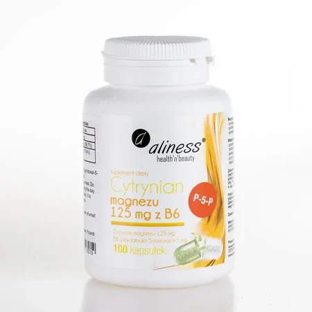 Magnesium citrate 125 mg with B6 (P-5-P) 100 capsules Aliness