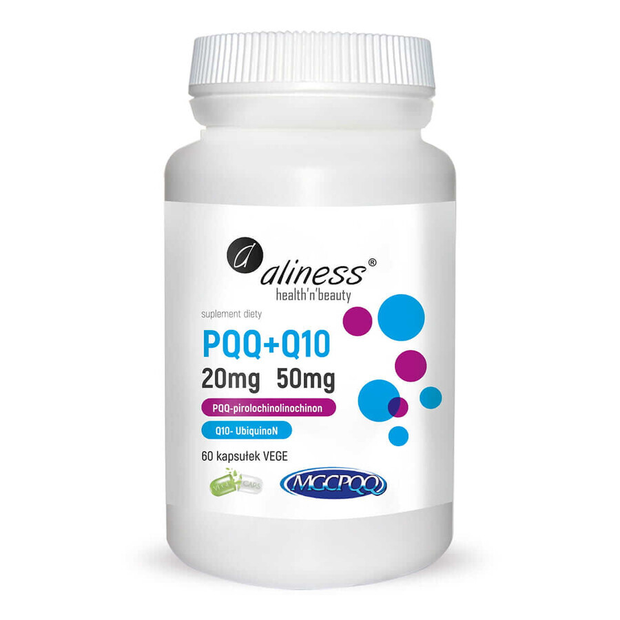 PQQ MGCPQQ® 20 mg + Coenzyme Q10 50 mg (60 capsules) Aliness