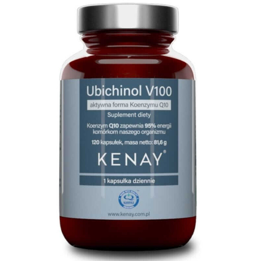 Ubiquinol V100 formă activă de coenzima Q10 (120 capsule) Kenay