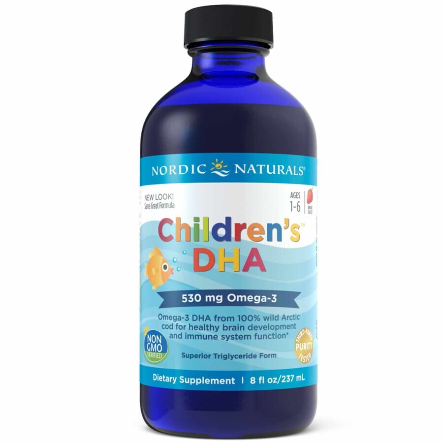 Nordic Naturals Children's DHA 530 mg omega-3 aardbei 237 ml