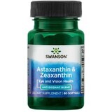 Swanson Astaxanthine en Zeaxanthine 60 capsules softgels