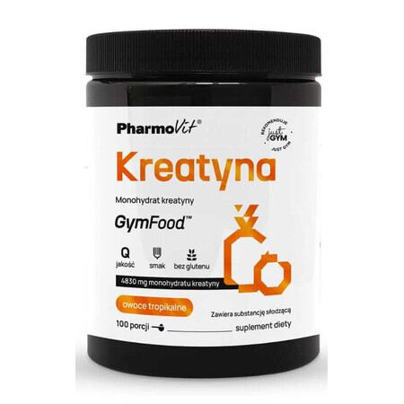 Creatinemonohydraat 500g tropische vruchtensmaak GymFood Pharmovit