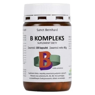 Vitamin B complex (niacin, B1, B2, B6, B12) 100 capsules Sanct Bernhard