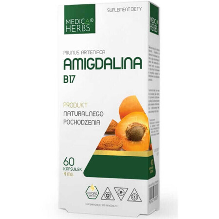 Amigdaline B17 4mg 60 capsules Medica Herbs