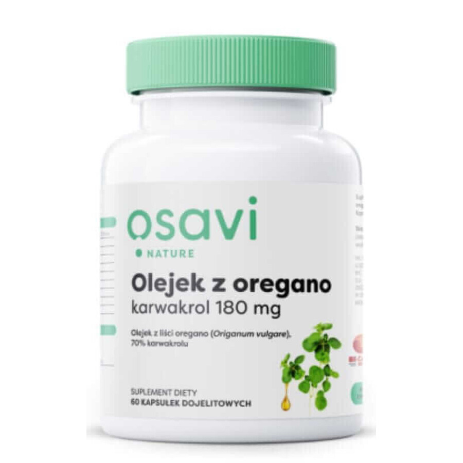 Huile d'Origan Carvacrol 180mg 60 gélules Osavi