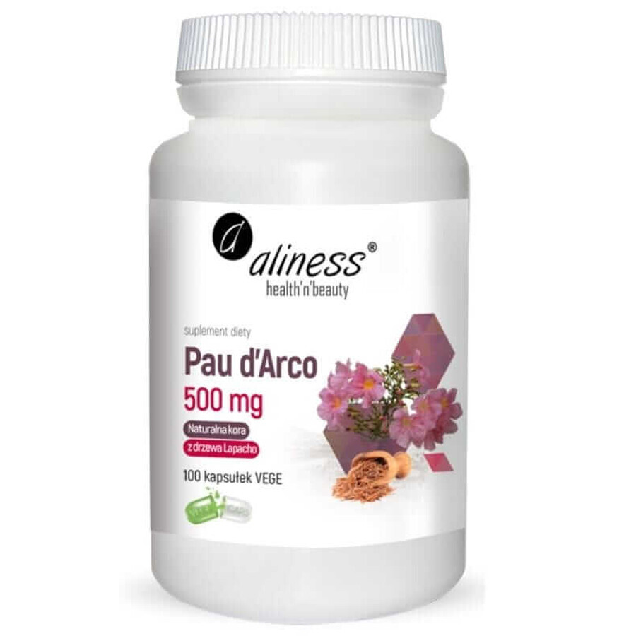 Pau d'Arco (polvo de corteza de lapacho) 500mg (100 cápsulas) Aliness