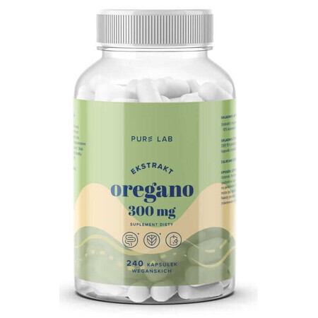 Pure Lab Oregano extract 300mg, 240 capsules