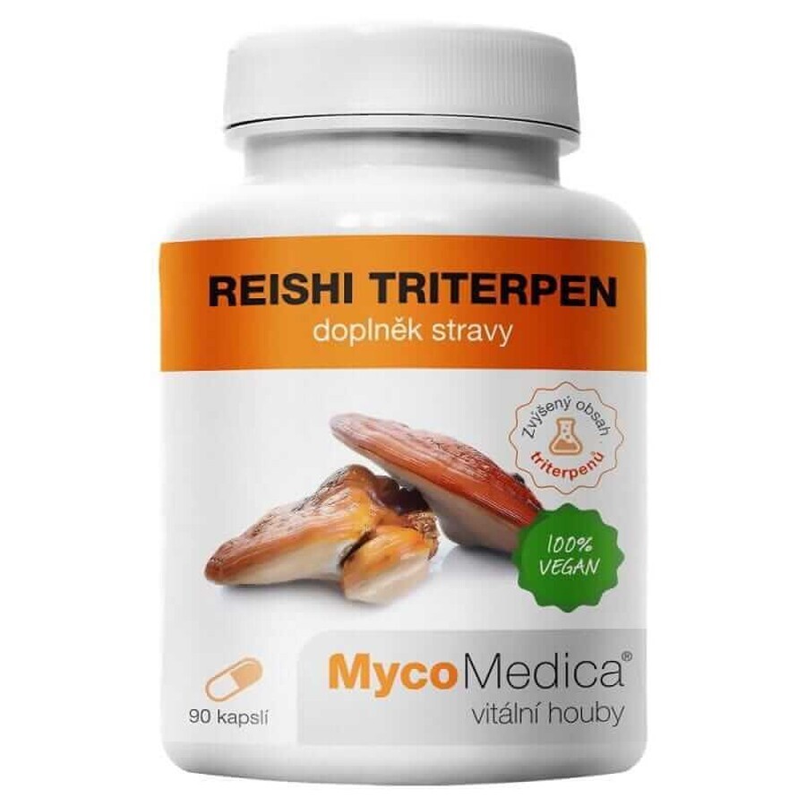 Reishi Triterpen 20% polysacharide 10% triterpeen 90 capsules MycoMedica