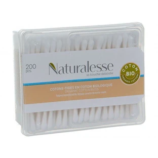 Bio wattenstaafjes, 200 stuks, Naturalesse