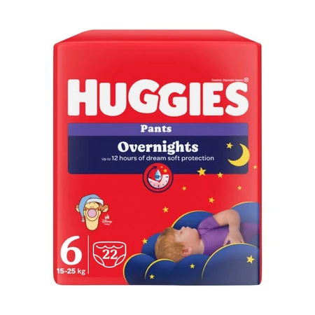 Chiloței de noapte Elite Soft Overnights Nr. 6, 15-25 kg, 22 bucăți, Huggies 