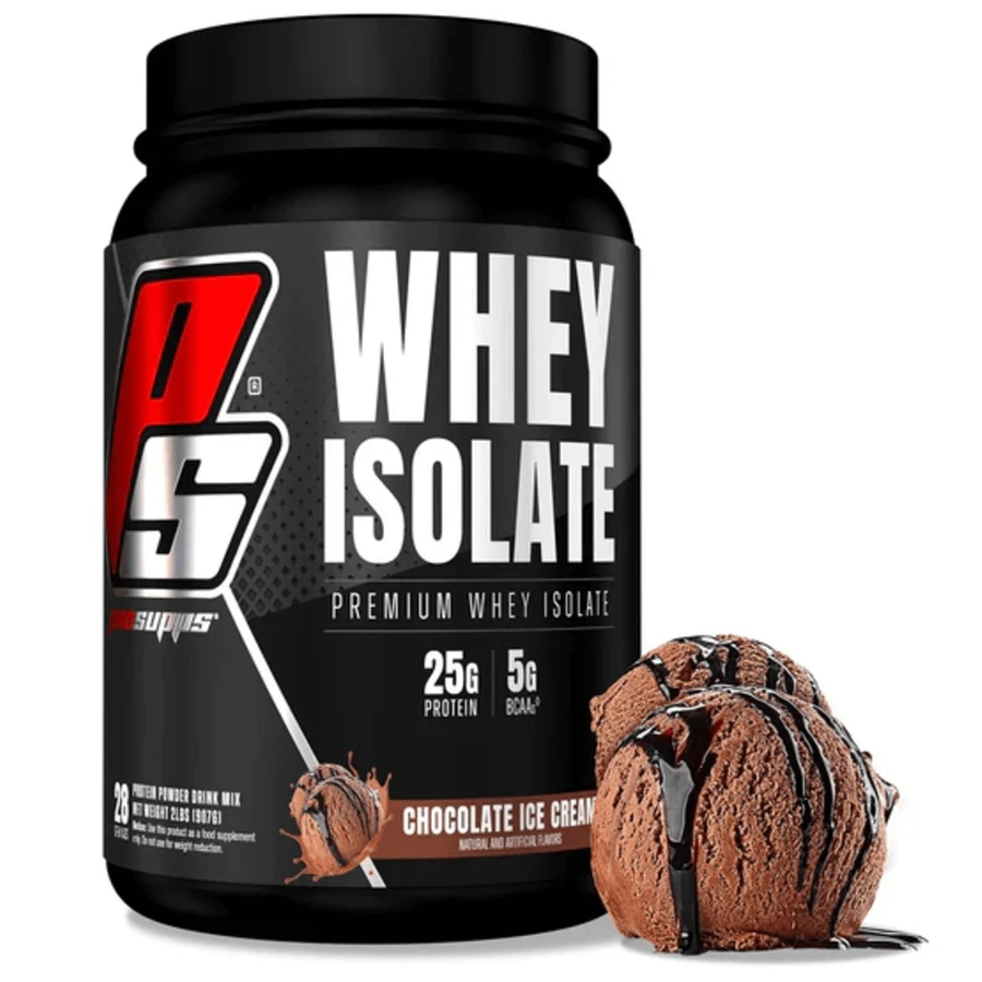 Aislado de proteína de suero de leche, 907 g, Helado de chocolate, Prosupps